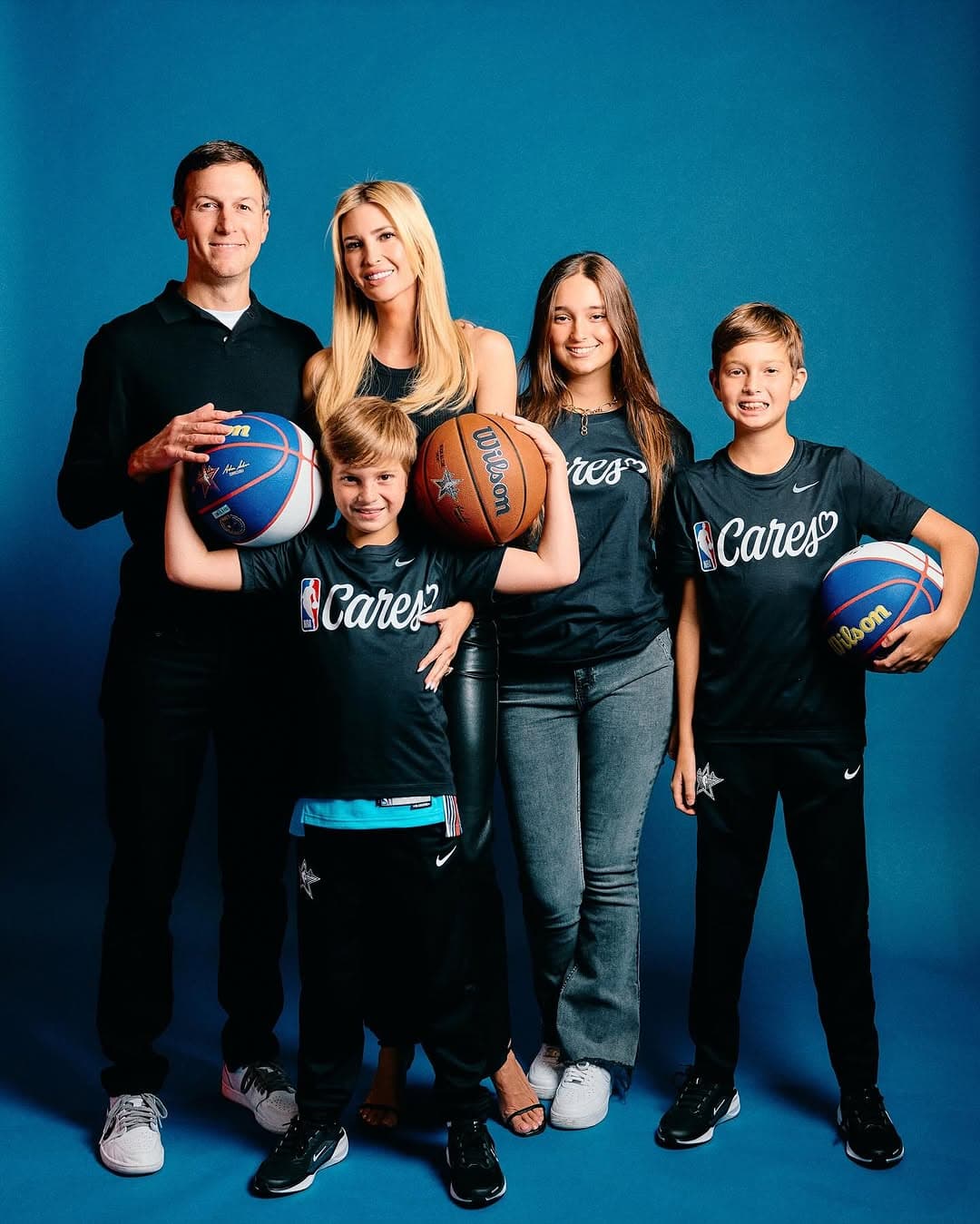伊凡卡一家五口上月到場觀看NBA全明星賽。（翻攝ivankatrump IG）
