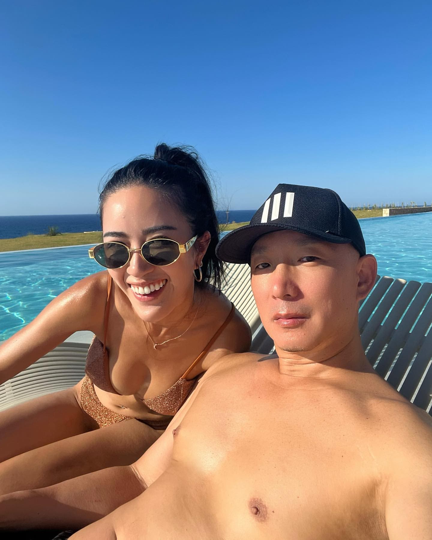 徐子翔（右）和譚以欣（左）結婚僅2年，但夫妻倆感情甜蜜，呈現出陽光美好的一面。（翻攝自譚以欣IG）
