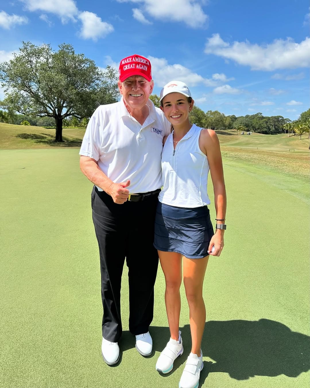 凱伊和爺爺川普都愛打高爾夫。（翻攝kaitrumpgolfer IG）