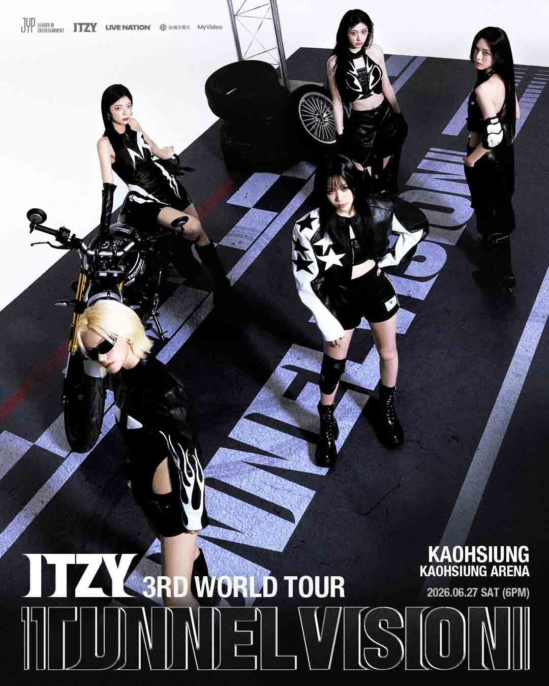 《ITZY 3RD WORLD TOUR <TUNNEL VISION> in KAOHSIUNG》將於3月26日全面開賣。（Live Nation提供）