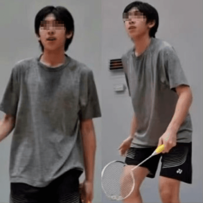 Kimi現在是羽球校隊隊員。（翻攝微博）