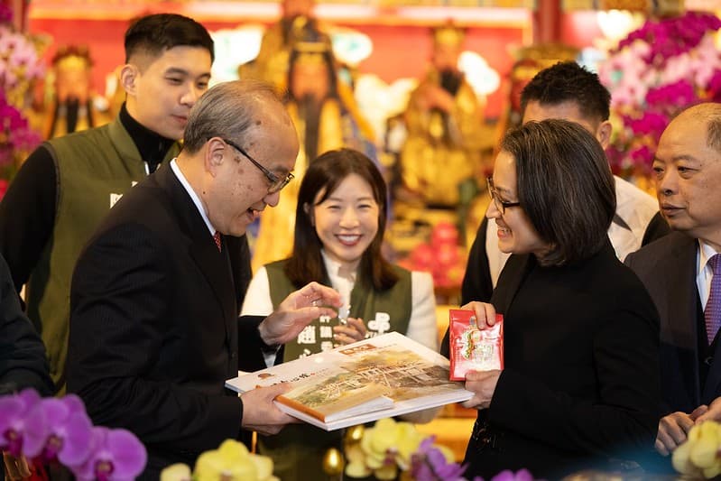 蕭美琴希望指南宮所代表的正能量能夠遍及全台。（總統府提供）