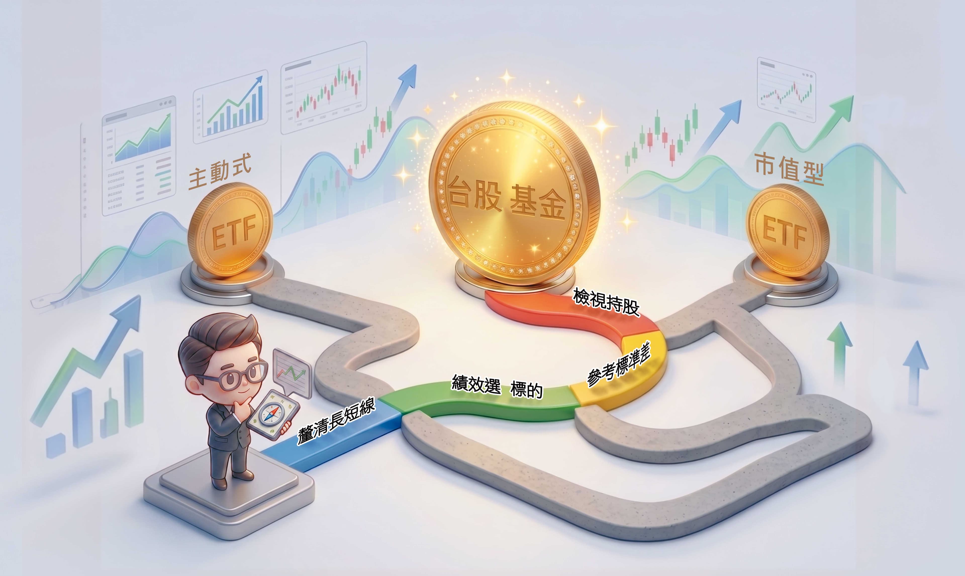 今年來不少台股基金績效翻倍，想要選對適合自己的產品，需掌握核心步驟。（AI繪圖FREEPIK生成，本刊美術組後製）