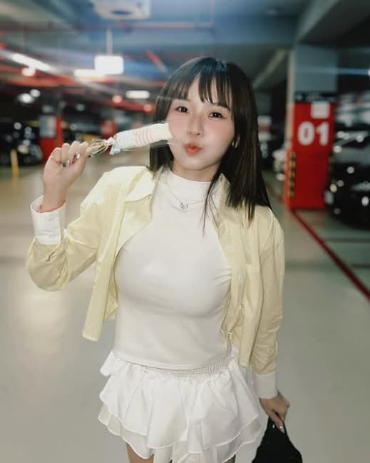 廖苡任憑精湛球技與可愛外型，備受關注。（翻攝IG@elaine0608）