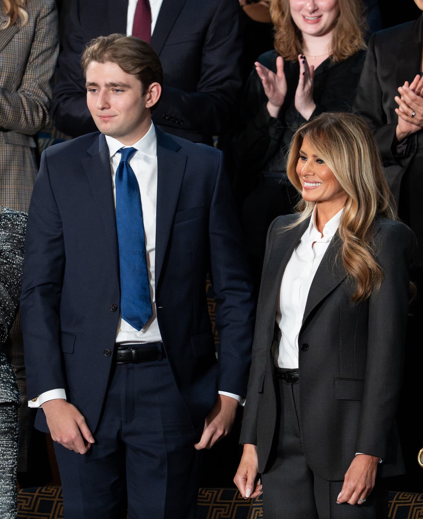 巴倫（左）是川普和梅蘭妮亞（右）的獨子。（翻攝The White House Flickr）