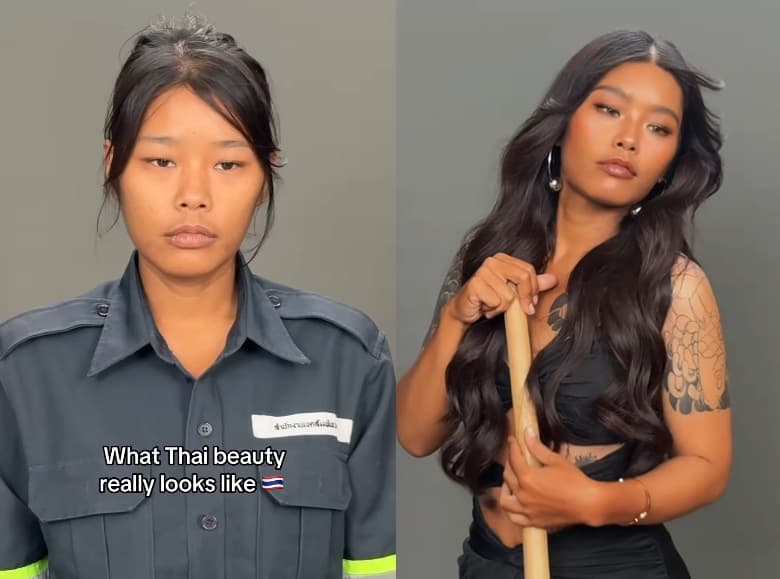 Meen受邀與化妝師Nong Cha合作，並協助推廣美妝品牌Browit。（翻攝IG@nongchatbeauty）