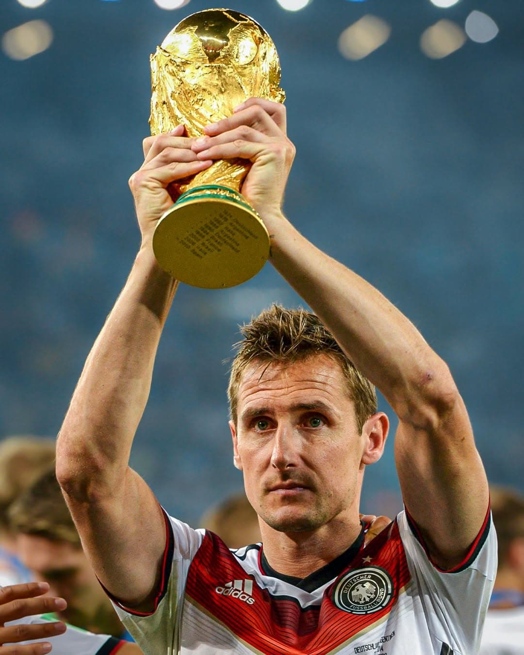 德國傳奇球星Klose在2014年率領德國隊拿下大力金盃。（翻攝自Germany Football Team﻿粉絲專頁）