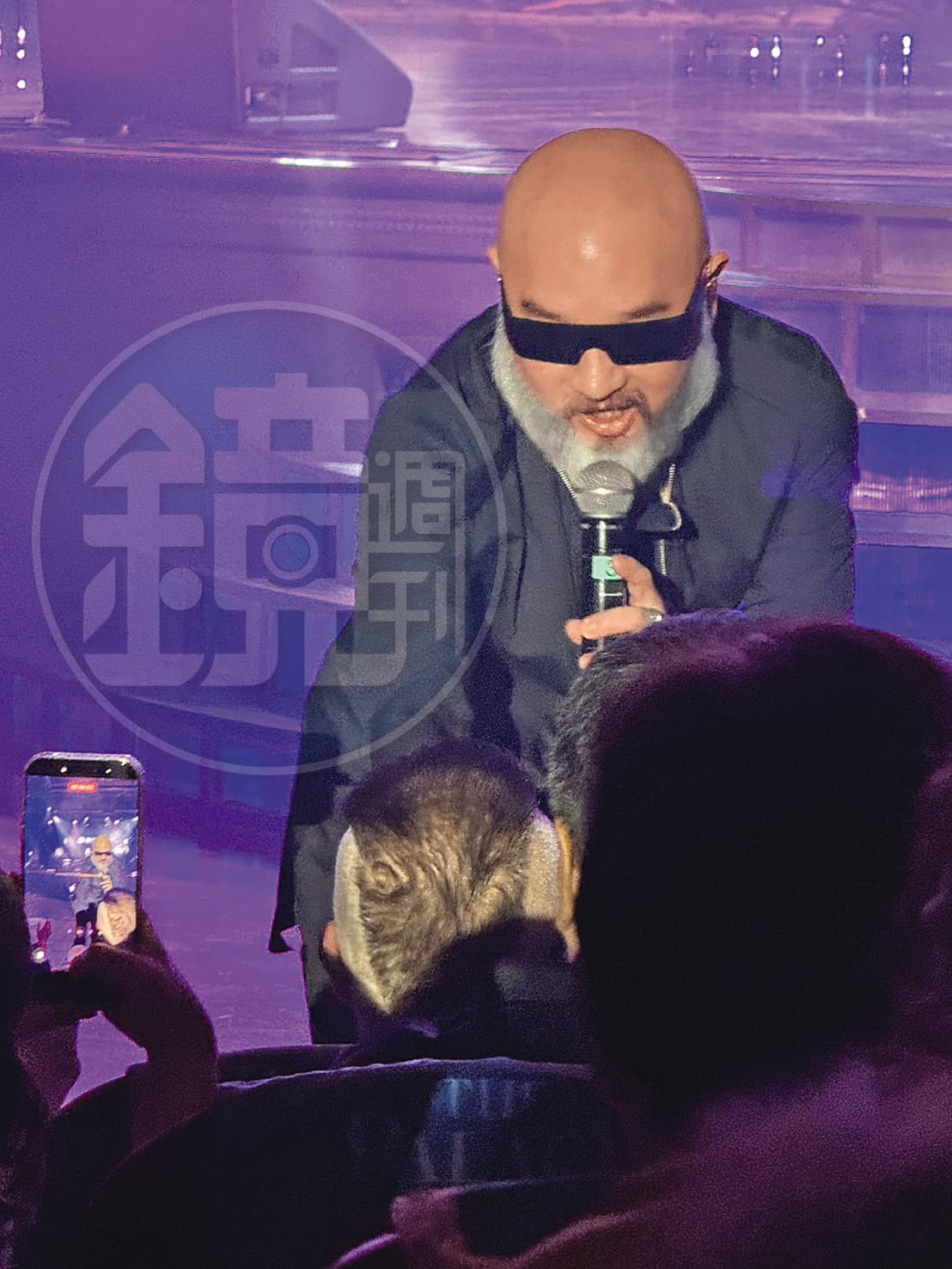 辛龍在郵輪上現身陳美鳳的大秀演出，還下台與觀眾互動。