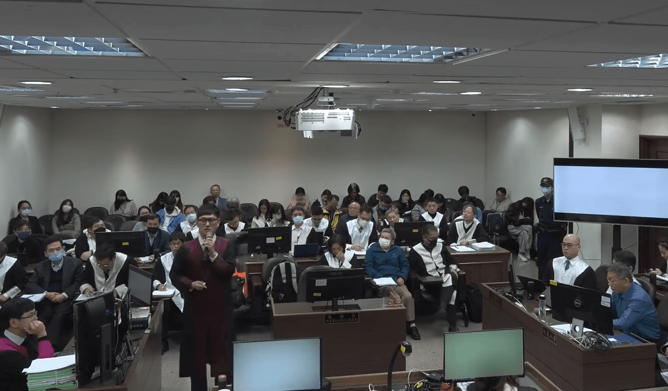 檢察官廖彥鈞強調所有攻防皆本於事實，檢辯不應該妖魔化彼此。（翻攝自臺北地院刑事科YouTube）