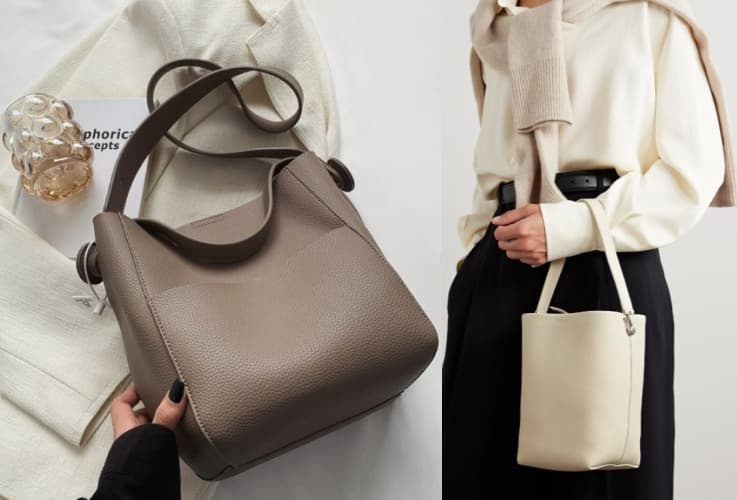 歐美刮起的Anti-It Bag風潮，主打簡約時髦。（instagram @dory.uu_store / net-a-porter）