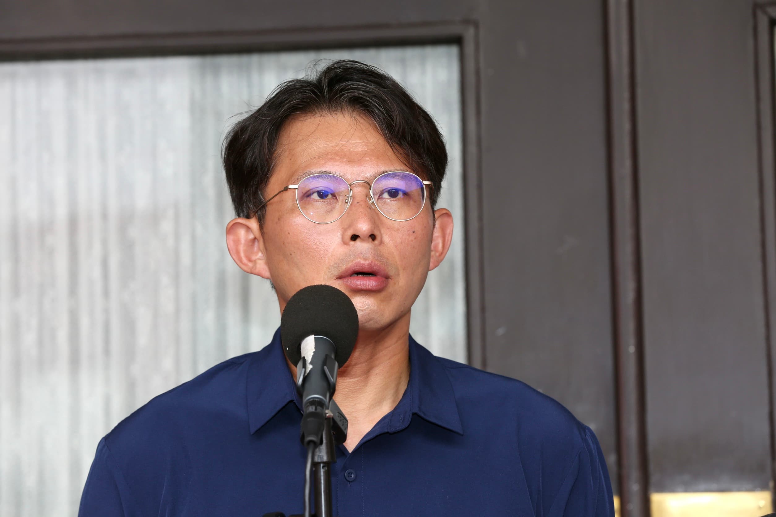 黃國昌稱7位大法官被提名人的色彩，因此民眾黨團全數不同意。（鏡報董孟航攝）