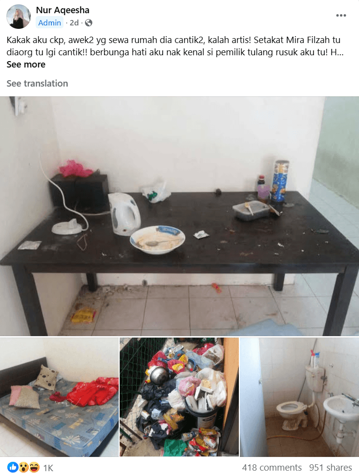 沙魯的分享在網路上引起熱議。(翻攝「Deco Rumah Cara Kita」臉書社團)