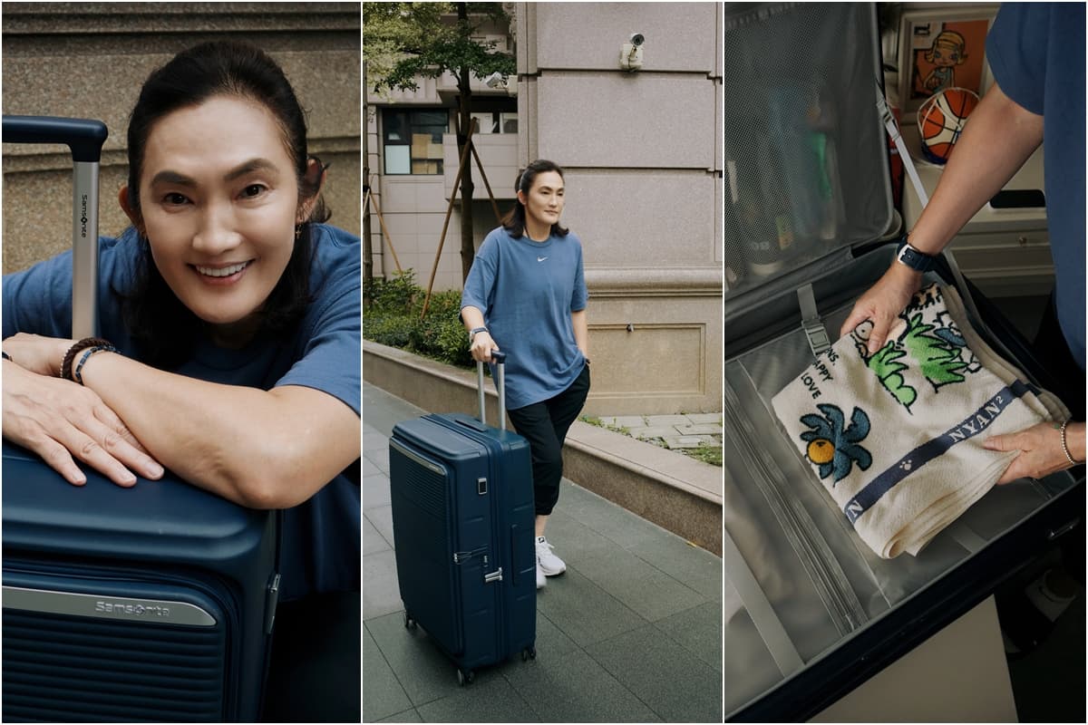 錢薇娟表示，日本飯店房間空間有限，Paralux雙開上掀設計讓她不必再將行李箱完全攤平，也能快速找到需要的物品。（截取自IG／king.rosa123）