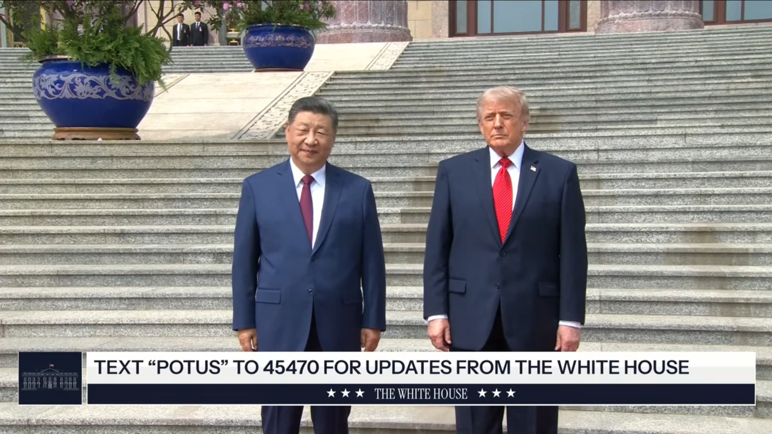 川普與習近平合影。（翻攝YT@The White House）