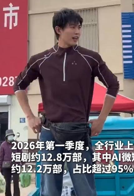 許鵬因為接不到戲拍,只好返鄉回去市場賣菜。(翻攝微博)
