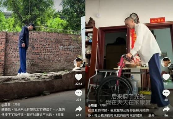 周墨發文示警大眾千萬不要忽視身體警訊，尤其長期熬夜與硬扛不適，可能是導致年輕腦梗塞的致命關鍵。（翻攝自抖音）