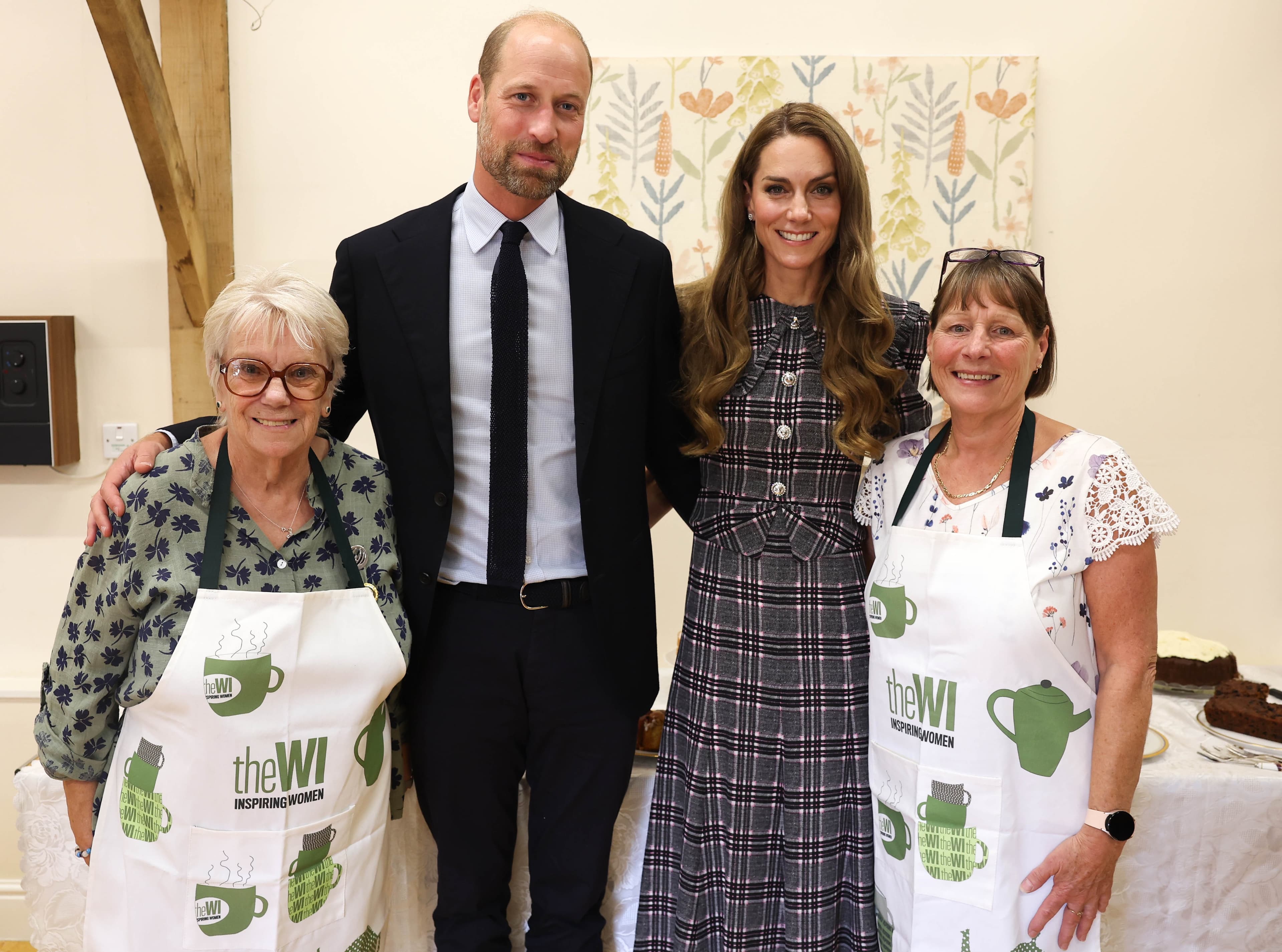 威廉和凱特參加婦女協會茶會，追憶已故女王。（翻攝princeandprincessofwales IG）