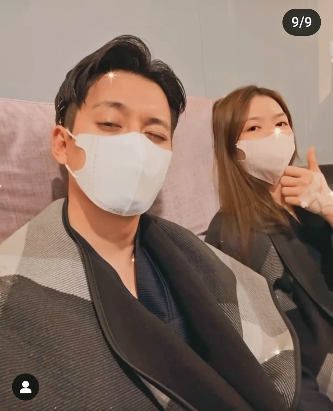 李唯楓（左）與Min（右）交往後，偶爾會在IG上曬恩愛。	（翻攝自mmtsai IG）