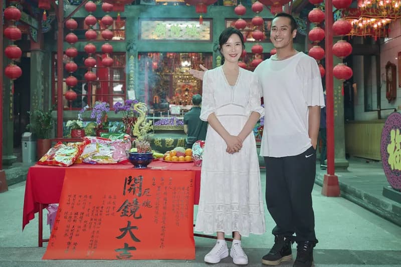 天心（左）和莊凱勛合作《厄魂》。（星映電影提供）