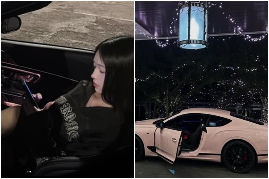 Michelle拍的車子引發網友關注。（翻攝IG@Michelle）