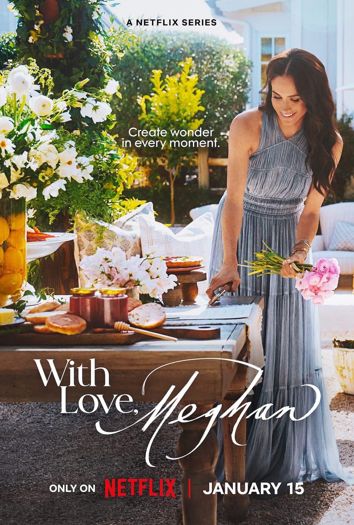 梅根新節目《With Love, Meghan》，15日將在Netflix播出。（翻攝Netflix）
