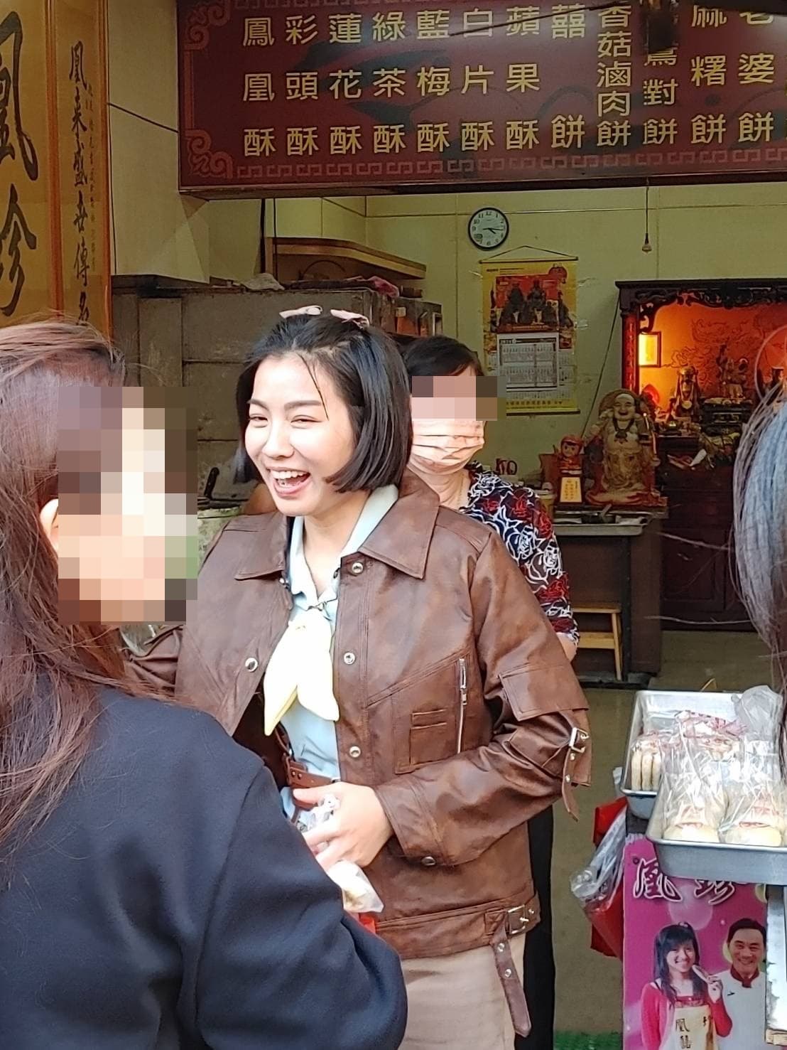3月中米可白回鹿港老家被捕獲肉肉臉。（讀者提供）