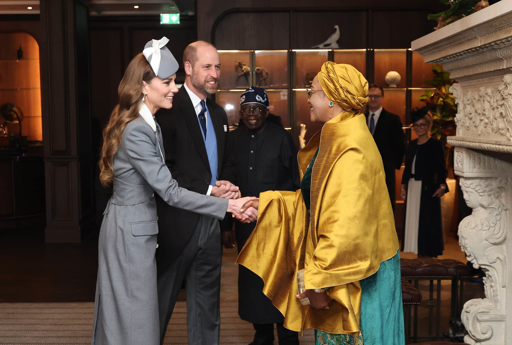 凱特王妃和威廉王子接待奈及利亞總統夫婦。（翻攝Kensington Palace）