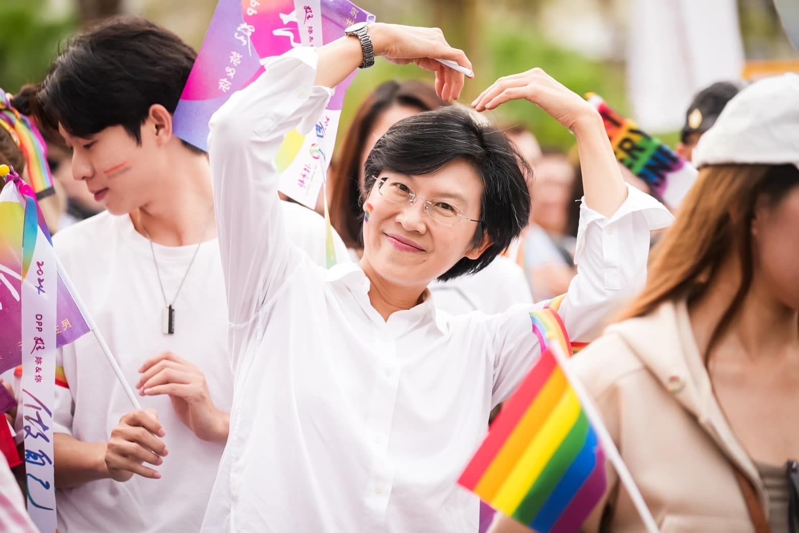 曾對同婚專法投下反對票，林岱樺去年參加高雄同志遊行，遭質疑是為了爭取市長選舉資格。（翻攝自林岱樺臉書）