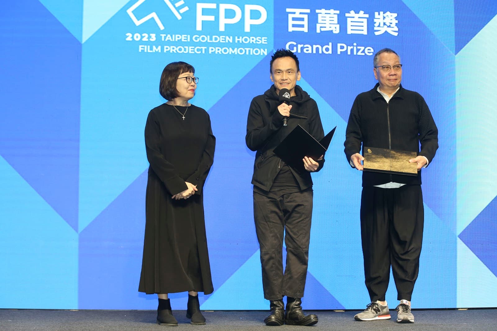 本屆金馬創投會議百萬首獎的3位評審，曾麗芬（左起）、陳以文、陳永雄。