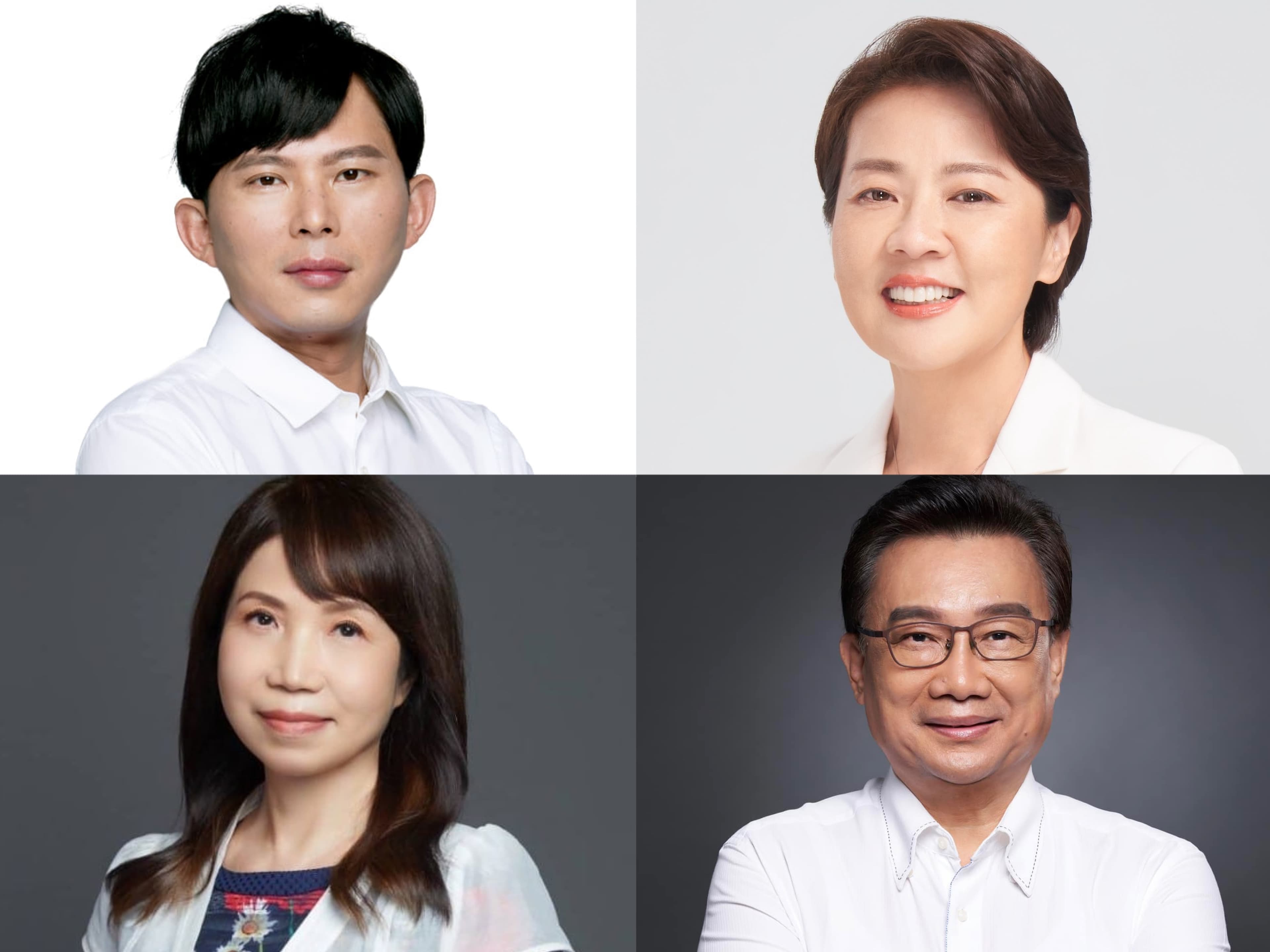 前時代力量立委黃國昌、柯競選總幹事黃珊珊、前總統陳水扁醫療小組發言人陳昭姿、前北市議員林國成可望進入民眾黨不分區安全名單。（翻攝自黃國昌、黃珊珊、陳昭姿、林國成臉書）