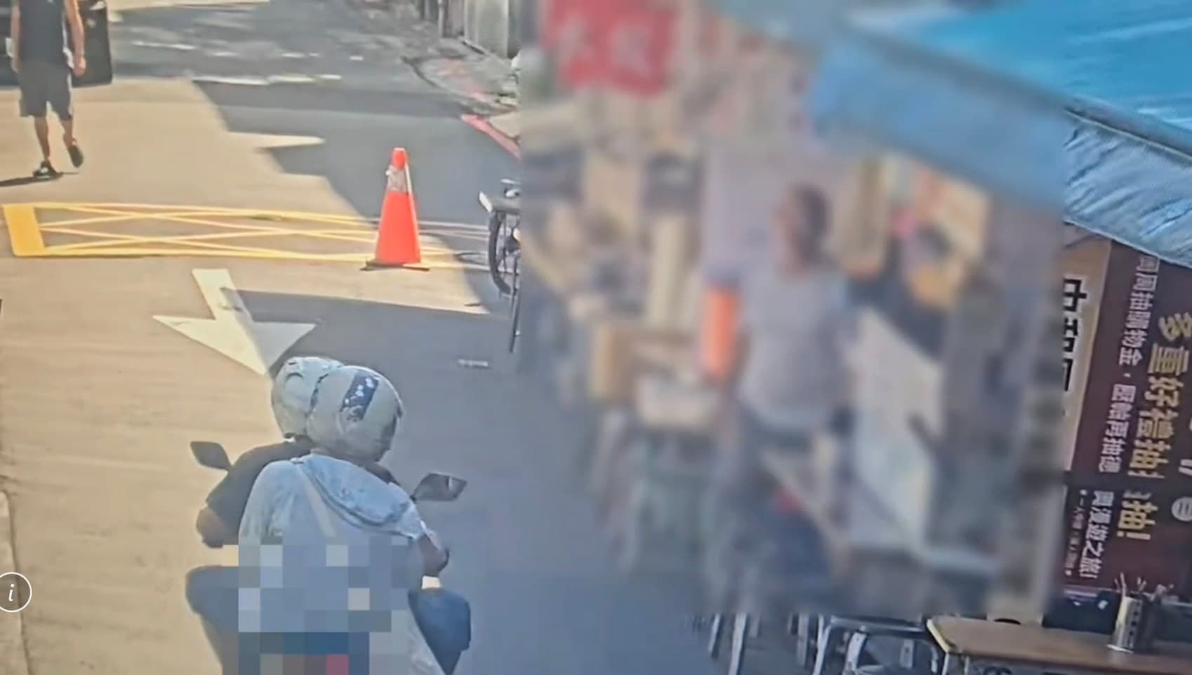 機車違規拒檢逃逸，警方後續將依相關影像開罰。翻攝畫面
