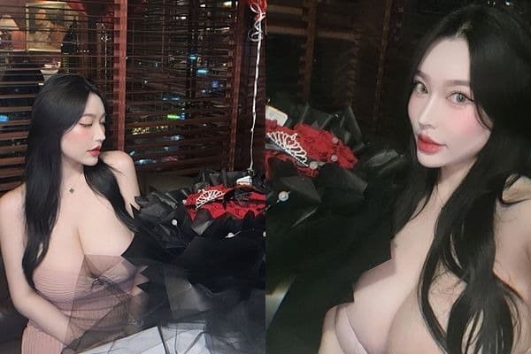 球場上的長髮正妹是網紅「小妮子」。（翻攝自小妮子IG）