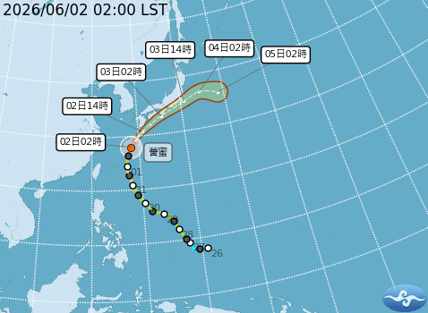 吳德榮說明颱風動向。（翻攝自中央氣象署官網）