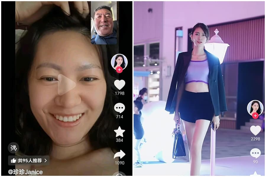 環球華裔小姐、中國網紅「珍珍Janice」，指控輝達供應鏈夥伴勝宏科技的董事長陳濤欺騙感情。（翻攝自微博）