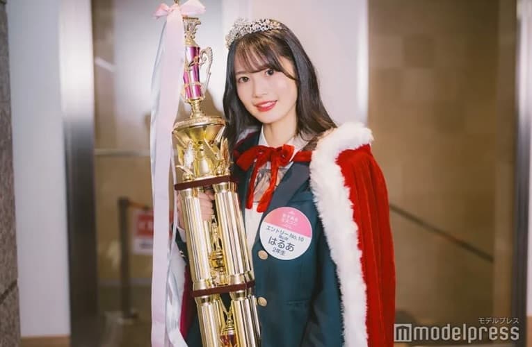 岡山高二女生春亞獲冠，成為2024年日本「最可愛女高中生」。（翻攝IG@____harua_）