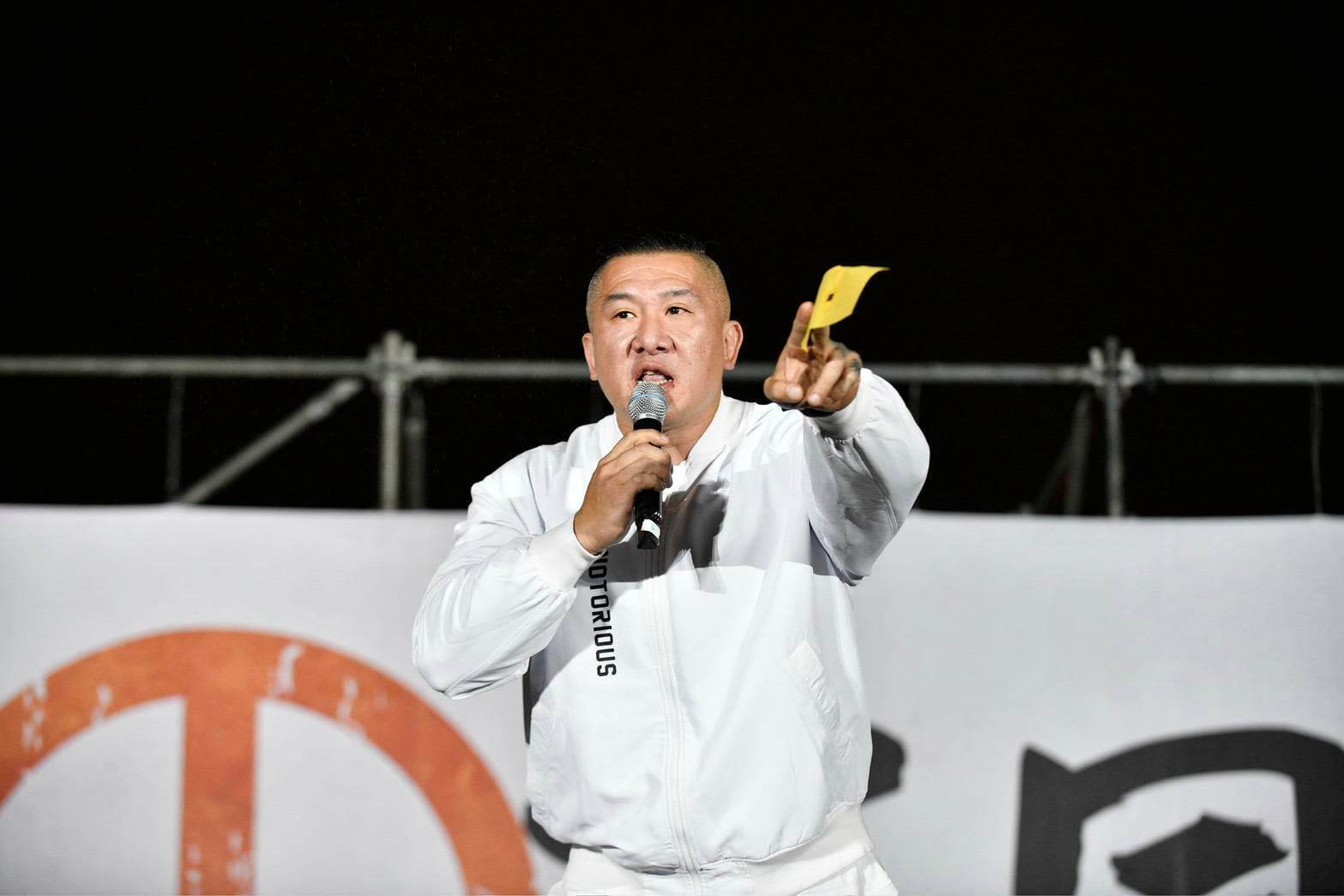館長積極站台反罷免造勢活動。（鏡報李智為攝）