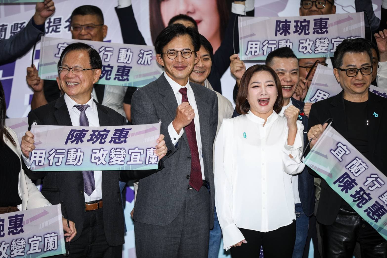 黃國昌今正式宣布徵召陳琬惠參選宜蘭縣長。（鏡報鄒保祥）