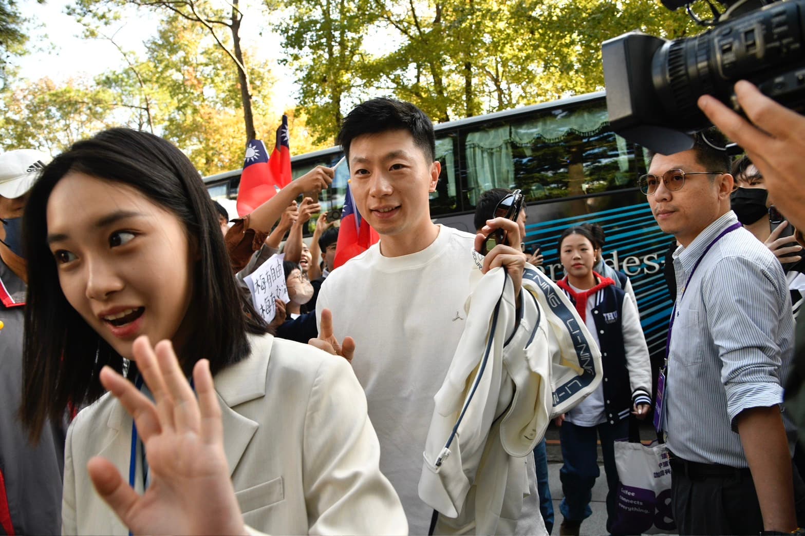 馬英九基金會陸生團包含清大生彭戈航,以及中國奧運金牌選手馬龍。