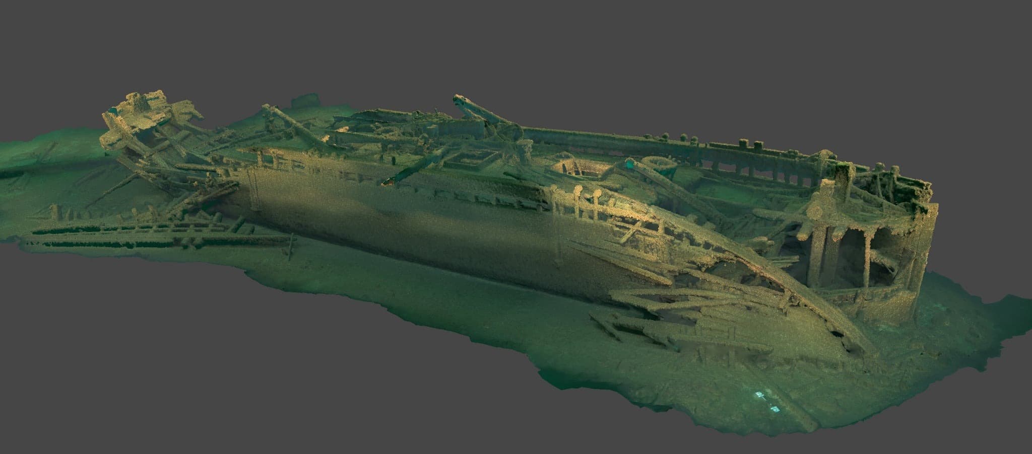 研究人員創建創F.J. King號的3D攝影測量模型。（翻攝wuaa.org）