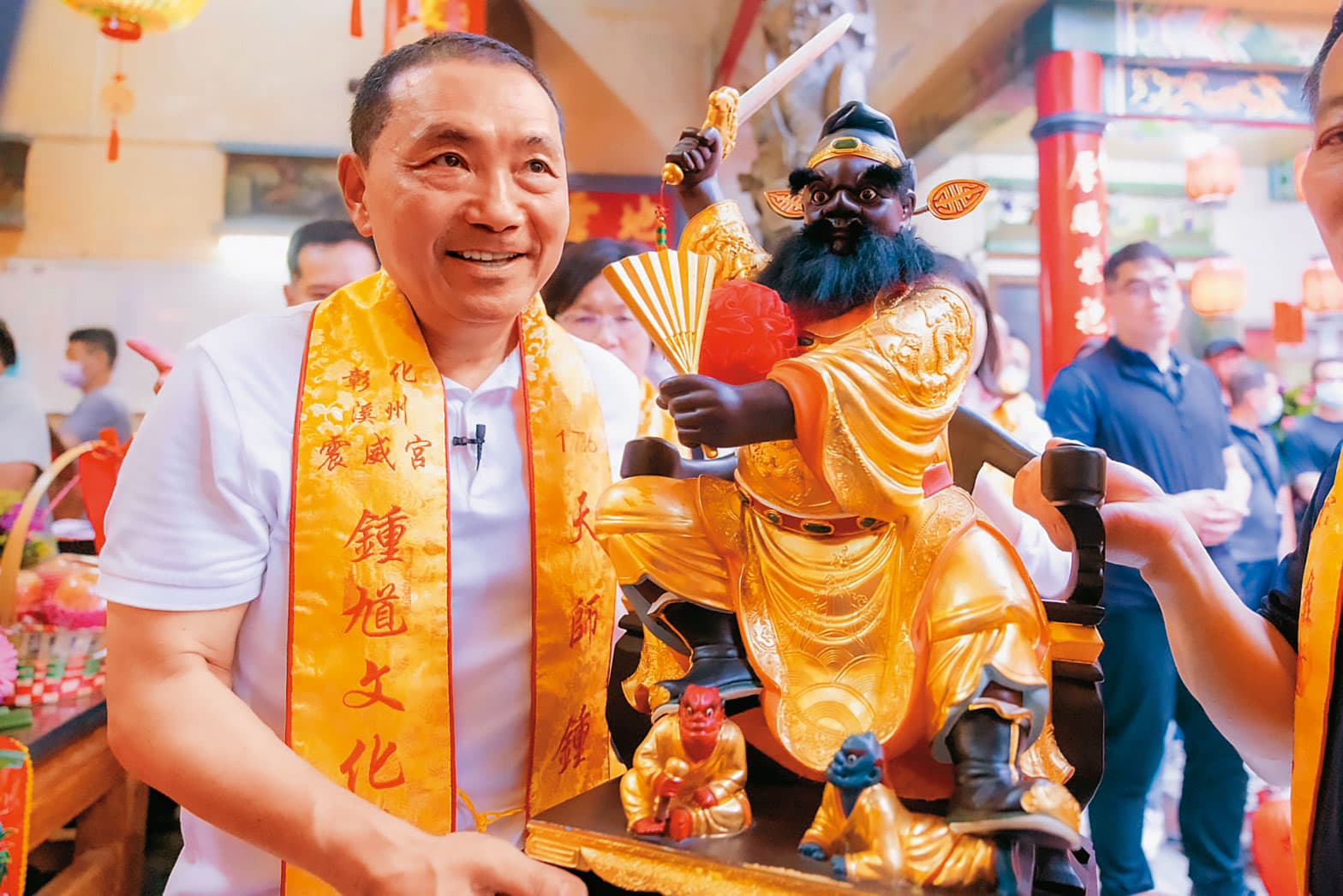 侯友宜強化正義形象，首場大型造勢將以關公為主題。（侯友宜團隊提供）