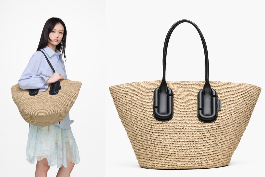 BABE拉菲草托特包。NT$33,500（美之心提供） 