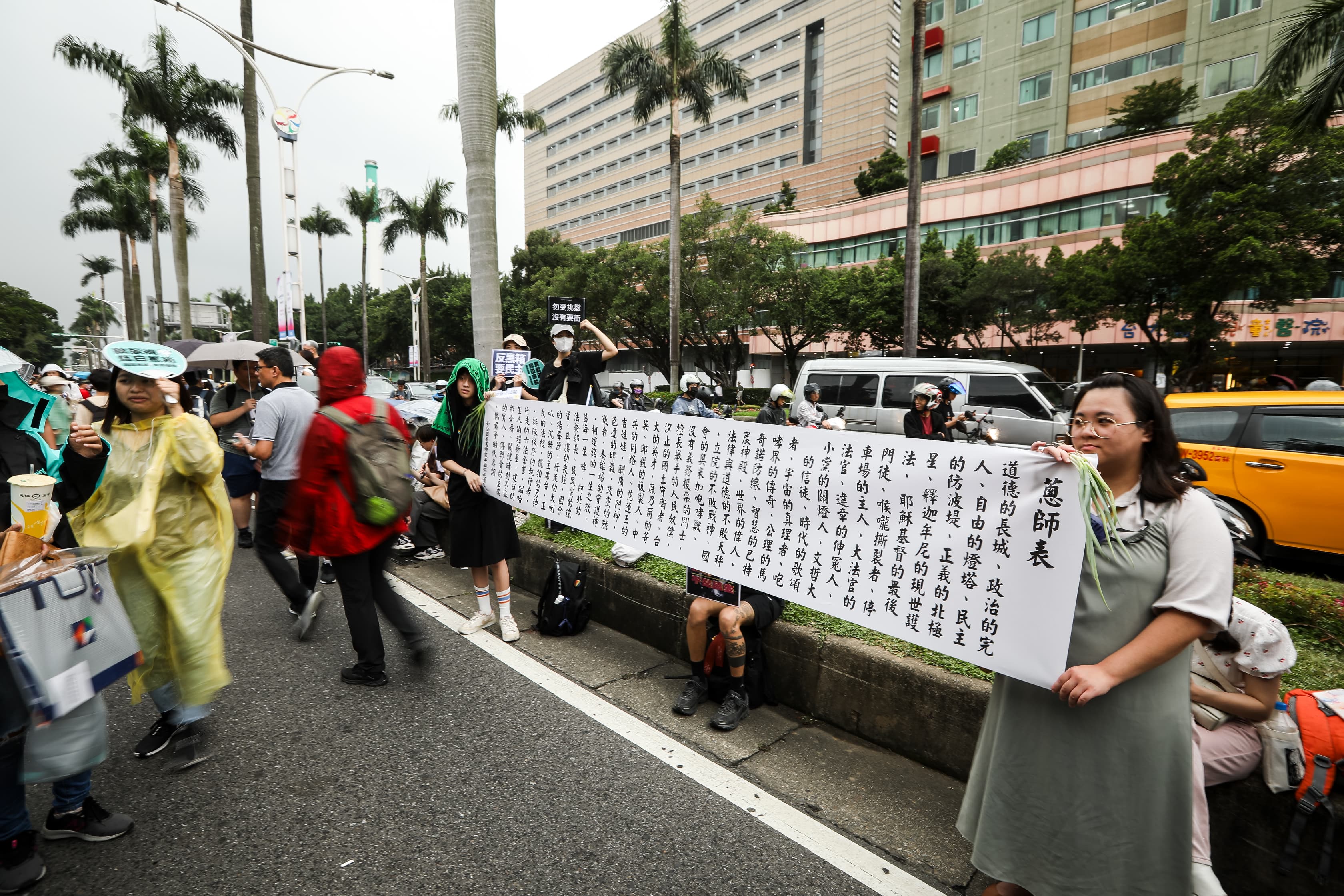 民眾自製「蔥師表」。