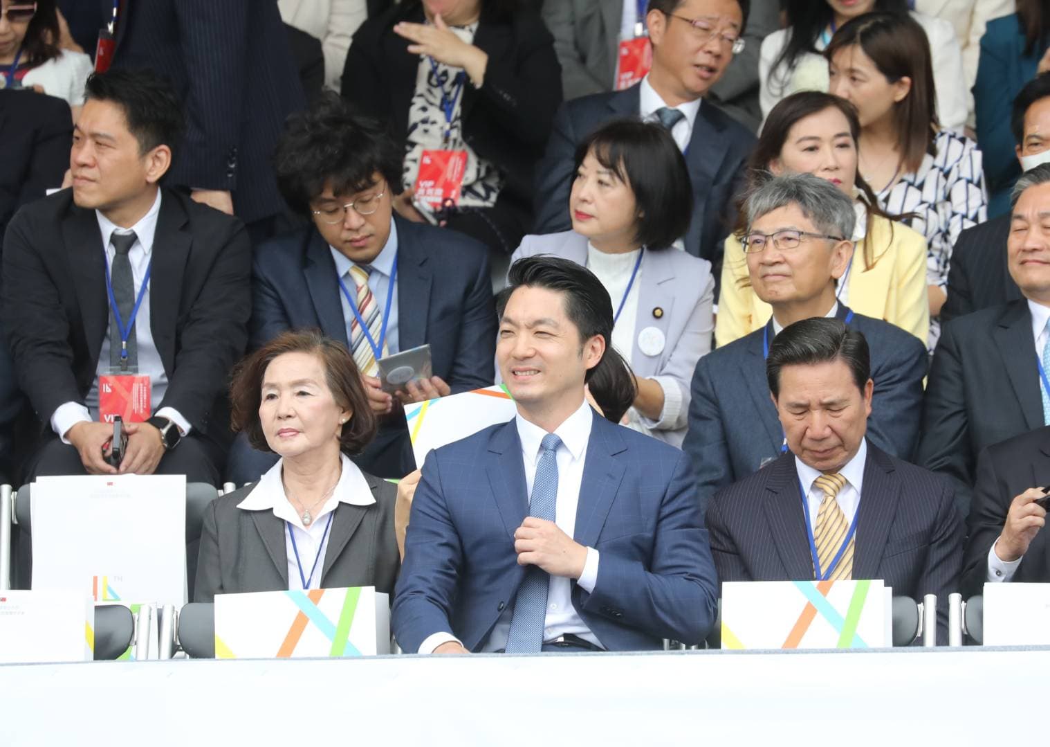 宜蘭縣長林姿妙及台北市長蔣萬安等藍營首長也出席。