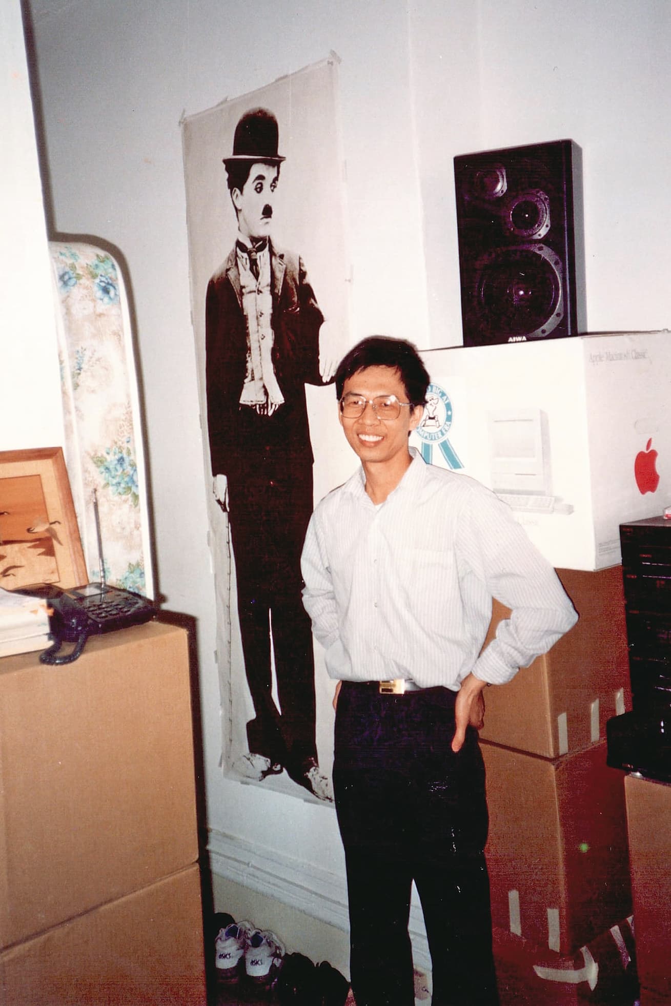 畢恆達在美國紐約市立大學讀書時的房間。（畢恆達提供）