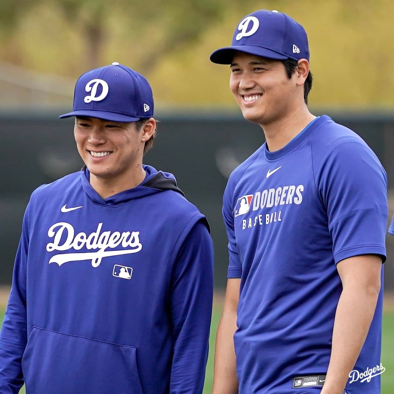 山本由伸、大谷翔平是道奇陣中王牌日本球星，這次也將回到東京巨蛋進行開幕戰。（翻攝自道奇隊X）