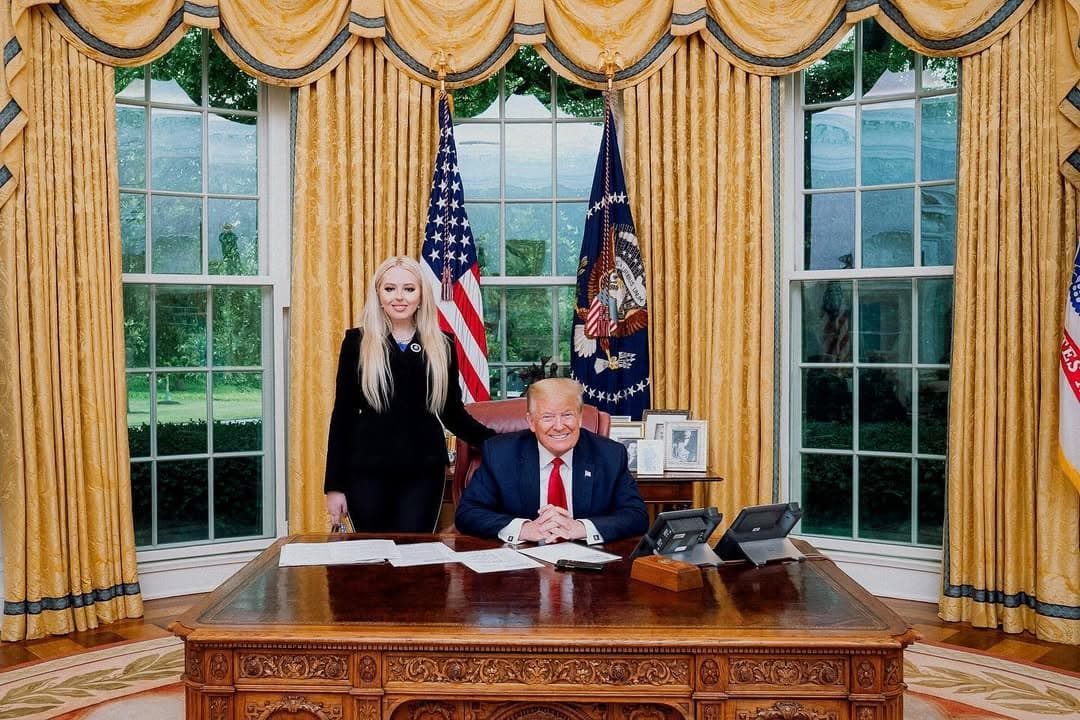 蒂芬妮和老爸川普。（翻攝tiffanytrump IG）