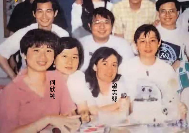 何欣純早年留學英國做婦女研究，與蕭美琴是民進黨外交訓練課程的同期生。（翻攝何欣純臉書）