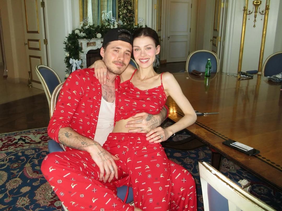 布魯克林和妻子妮寇拉住在美國，與妻子的家人相處融洽。（翻攝brooklynpeltzbeckham IG）