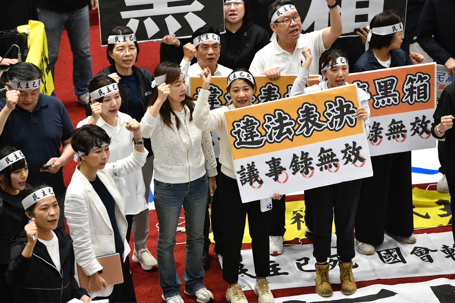 綠營痛批藍白黑箱作業、違法表決。