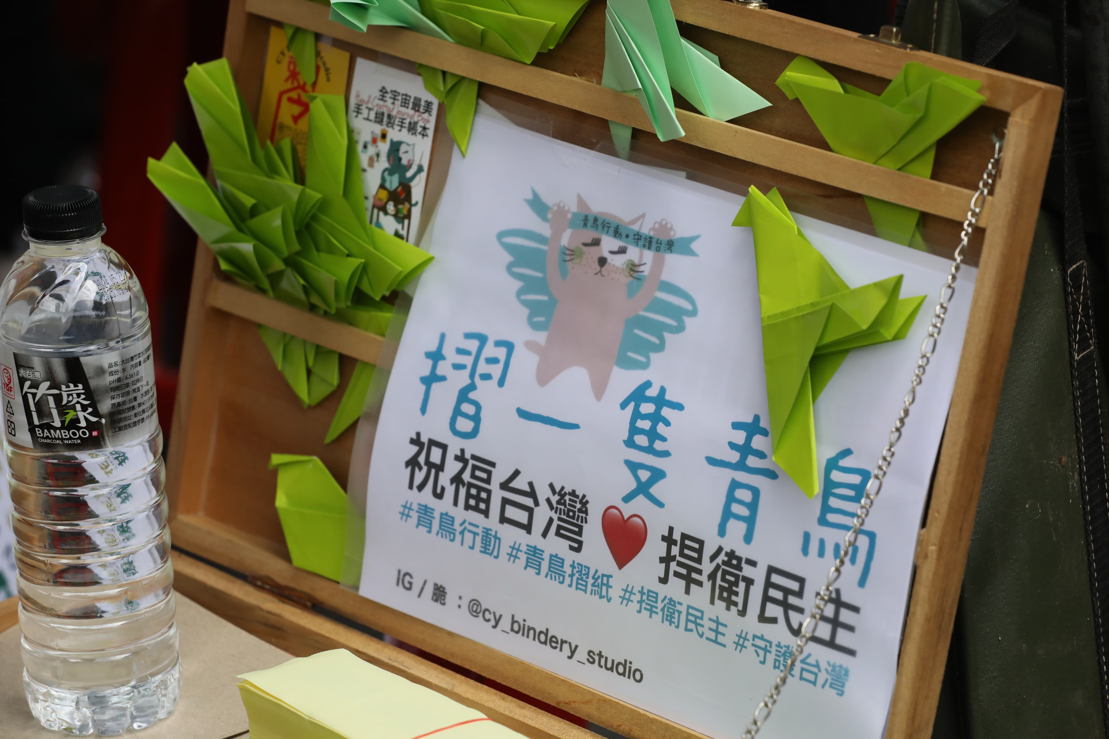 政院提出的國會改革修法覆議案遭到否決，立院外的青鳥行動仍在進行。